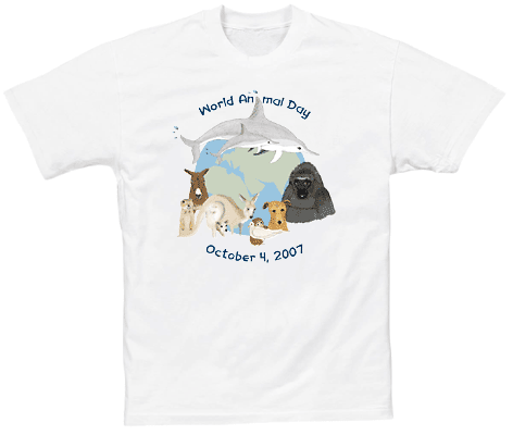 world animal day t-shirt